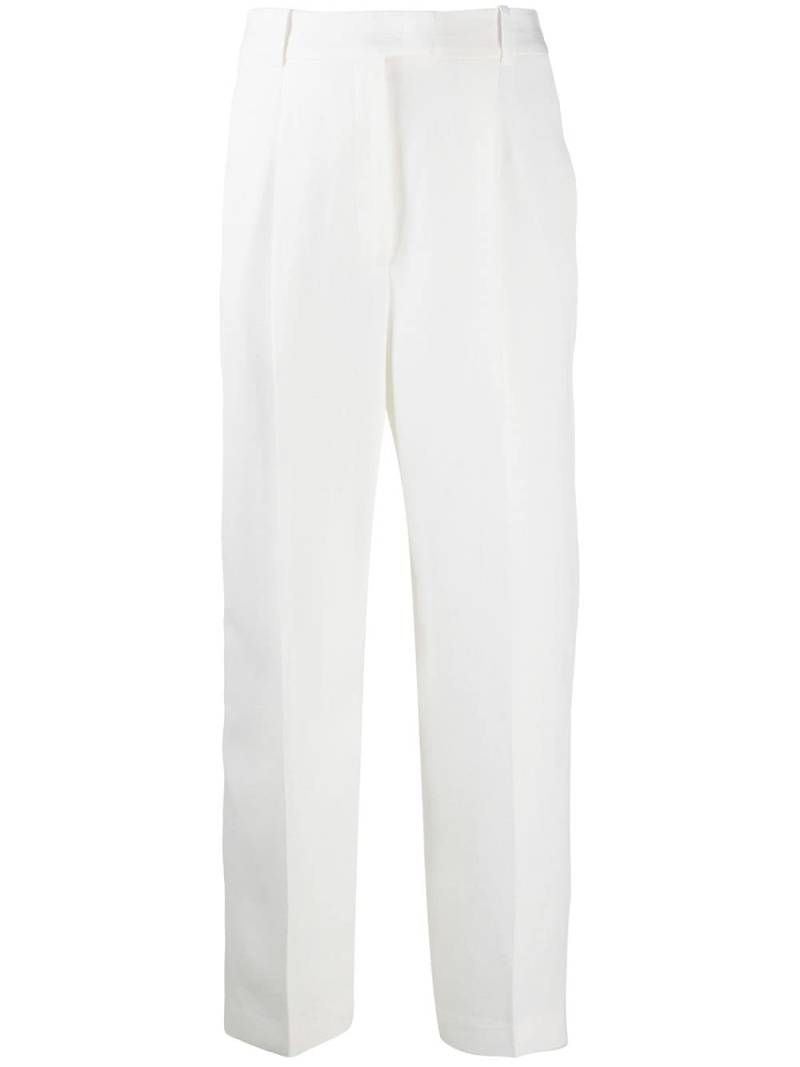 Ermanno Scervino high-waisted pleat detail trousers - White von Ermanno Scervino