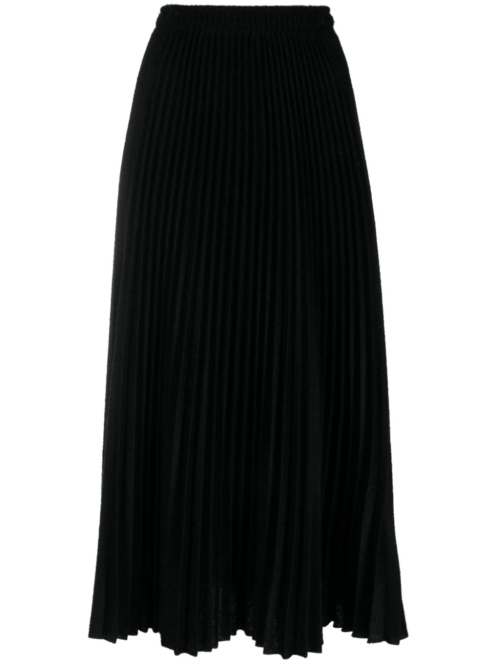 Ermanno Scervino high-waisted pleated midi skirt - Black von Ermanno Scervino