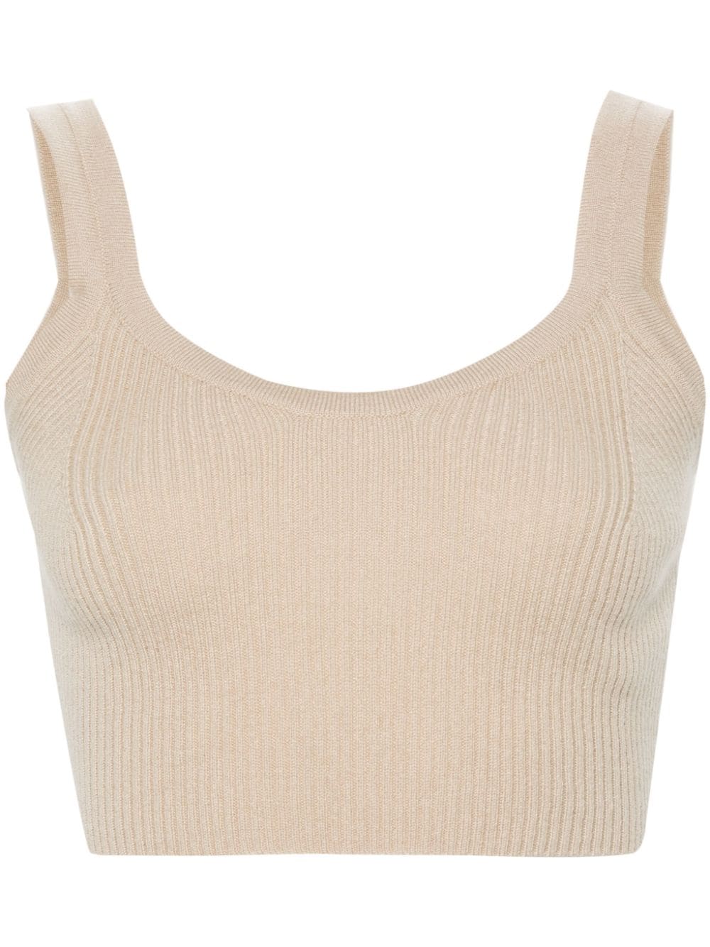 Ermanno Scervino knitted cashmere crop top - Neutrals von Ermanno Scervino