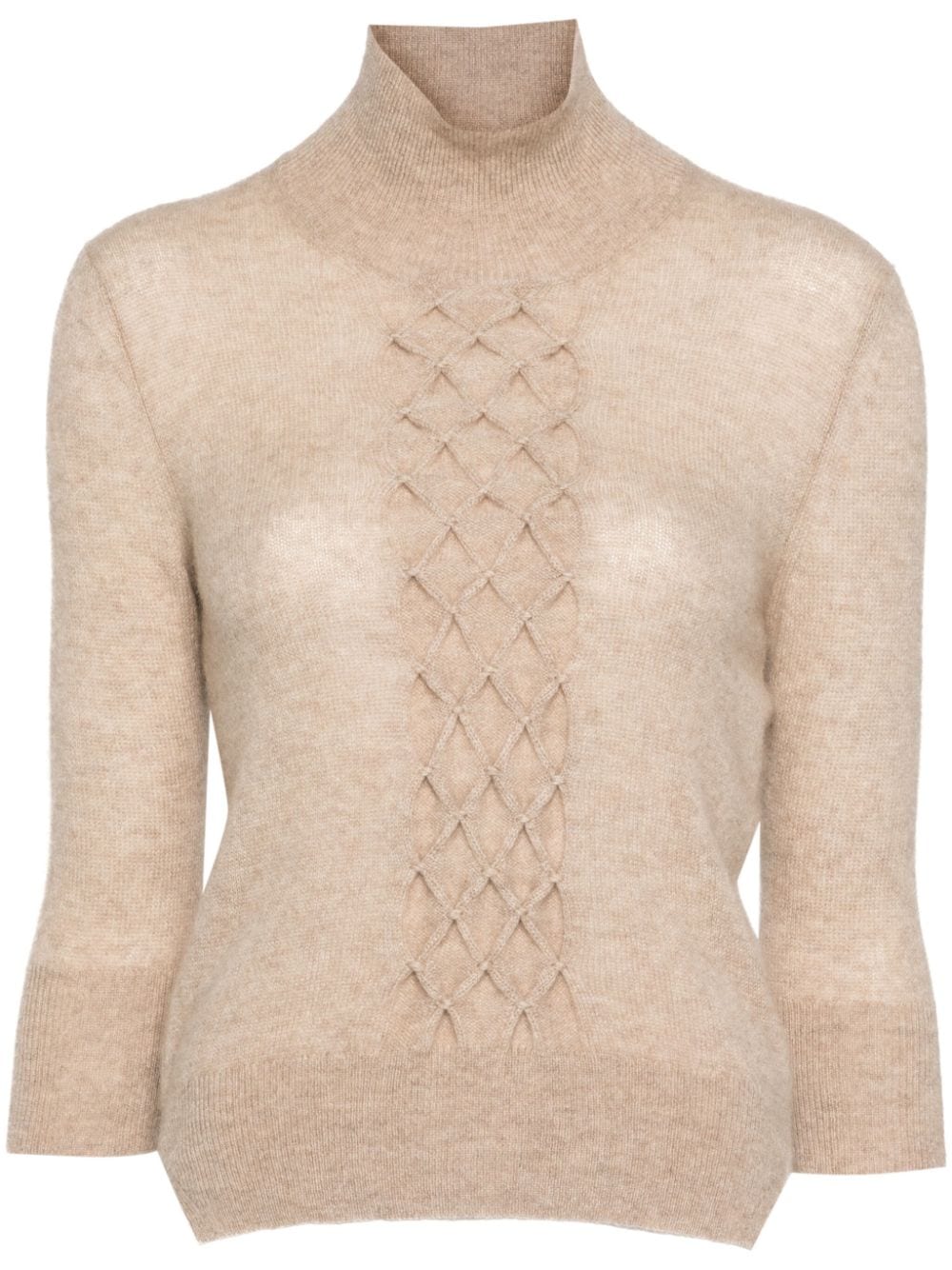 Ermanno Scervino knot-detailing cashmere jumper - Neutrals von Ermanno Scervino