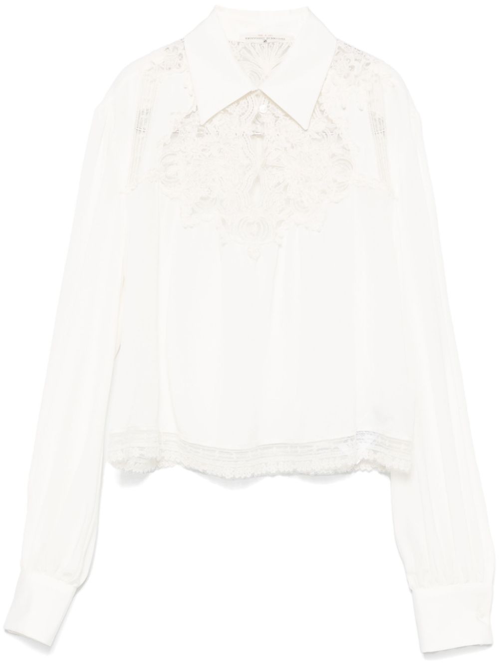 Ermanno Scervino lace-appliqué blouse - White von Ermanno Scervino