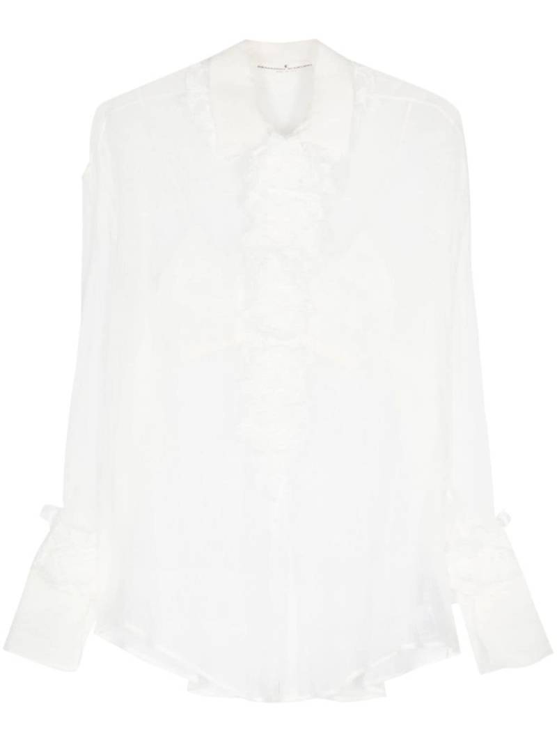 Ermanno Scervino lace-appliqué shirt - White von Ermanno Scervino