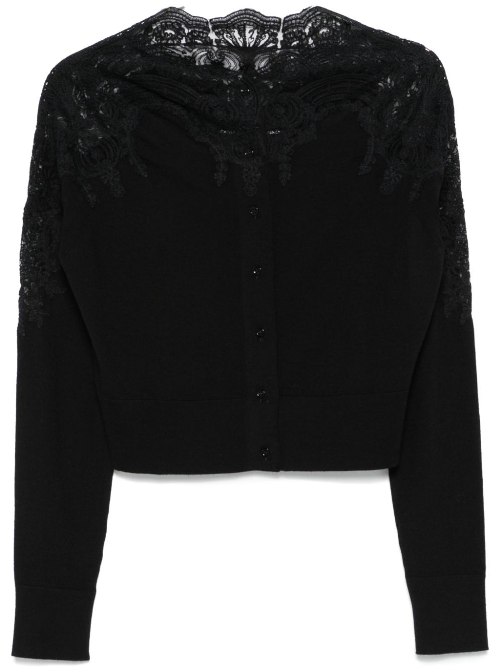 Ermanno Scervino lace-detail cardigan - Black von Ermanno Scervino