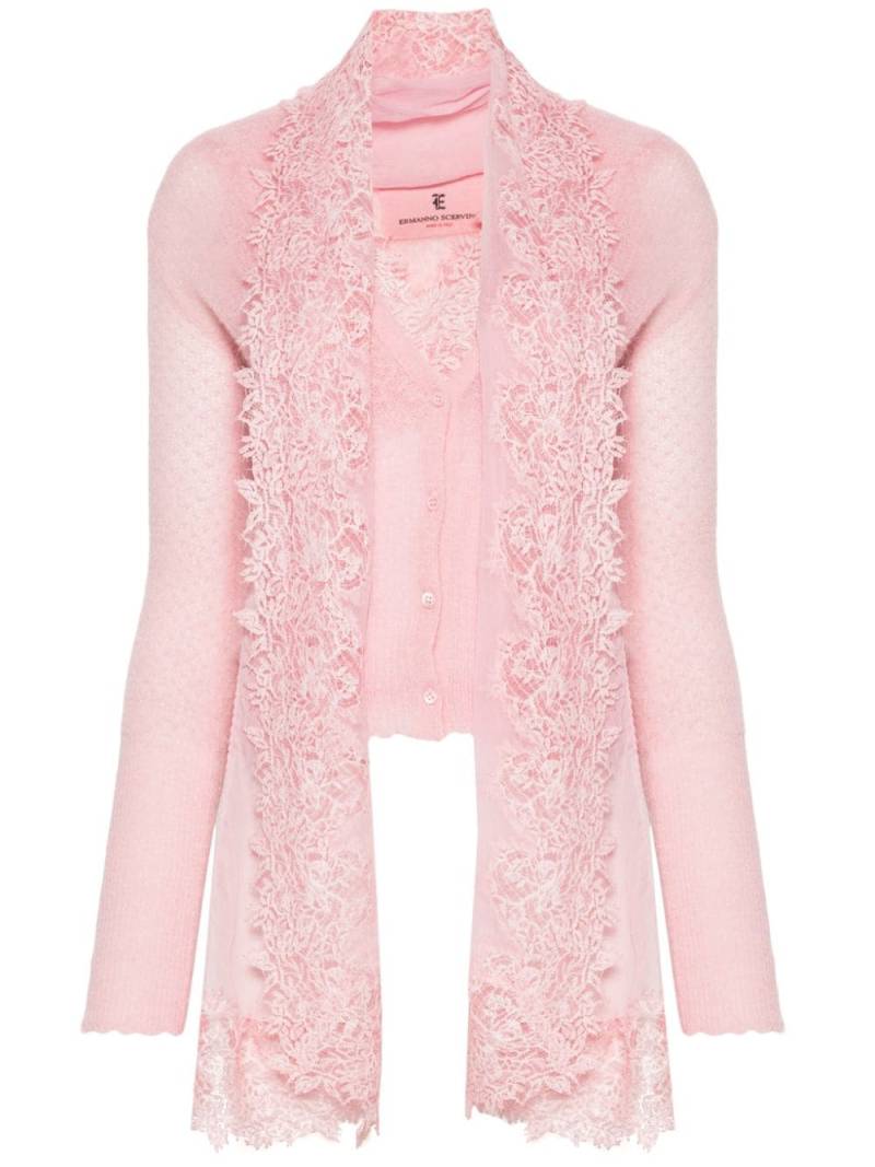 Ermanno Scervino lace-detail cardigan set - Pink von Ermanno Scervino