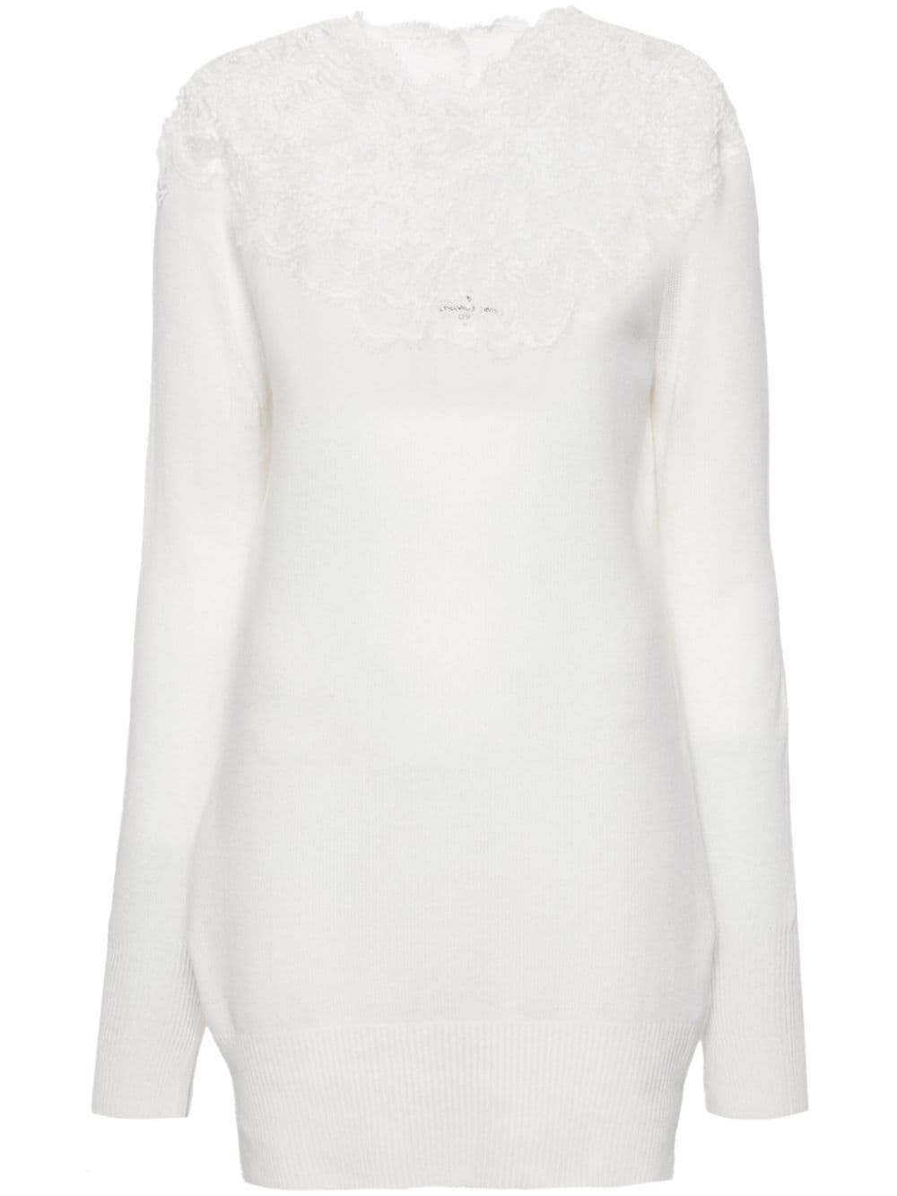 Ermanno Scervino lace-detailed jumper - White von Ermanno Scervino