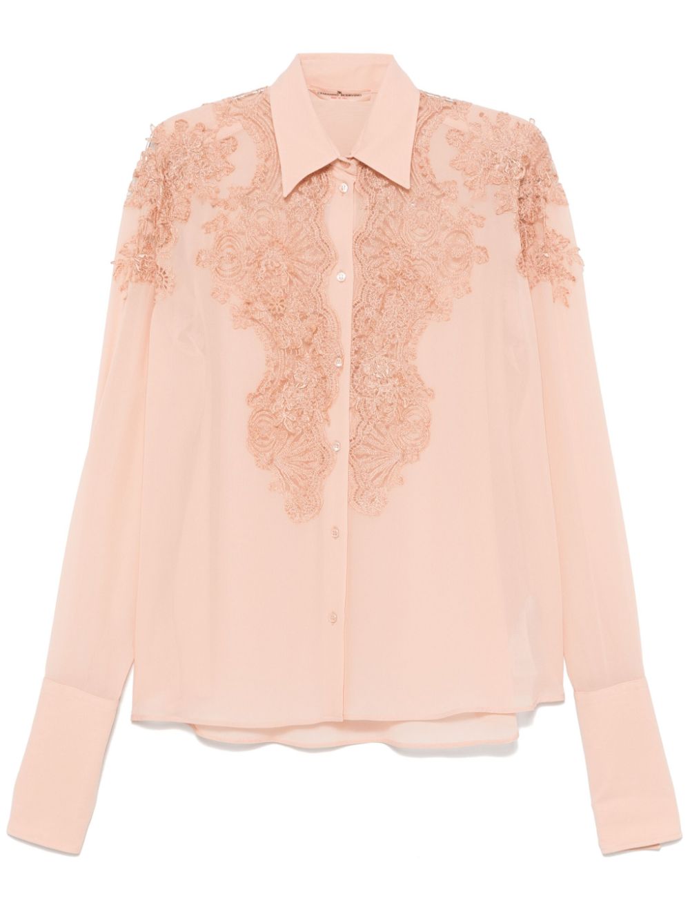 Ermanno Scervino lace-detailed shirt - Pink von Ermanno Scervino