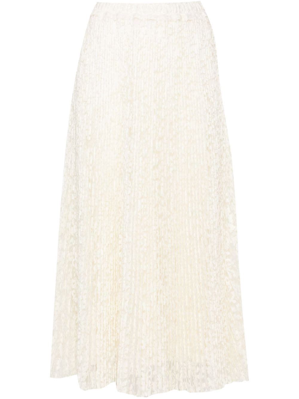 Ermanno Scervino lace-embroidered midi skirt - Neutrals von Ermanno Scervino