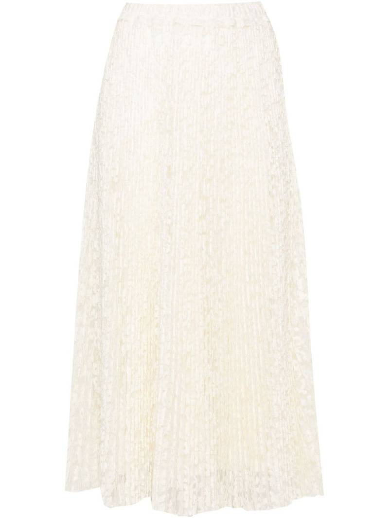 Ermanno Scervino lace-embroidered midi skirt - Neutrals von Ermanno Scervino