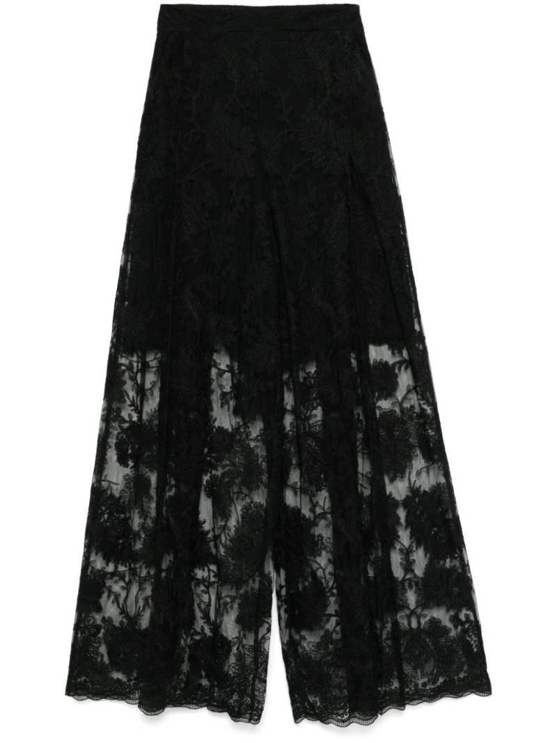 Ermanno Scervino lace palazzo pants - Black von Ermanno Scervino