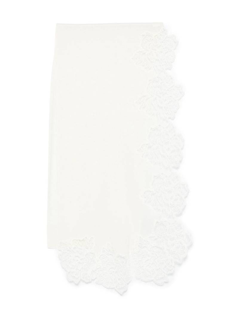 Ermanno Scervino lace-panel scarf - Neutrals von Ermanno Scervino