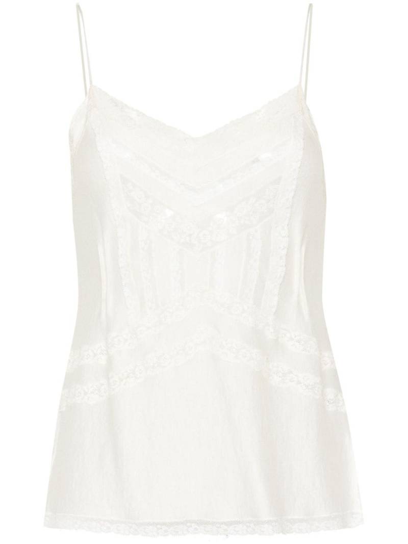 Ermanno Scervino lace-trim top - Neutrals von Ermanno Scervino