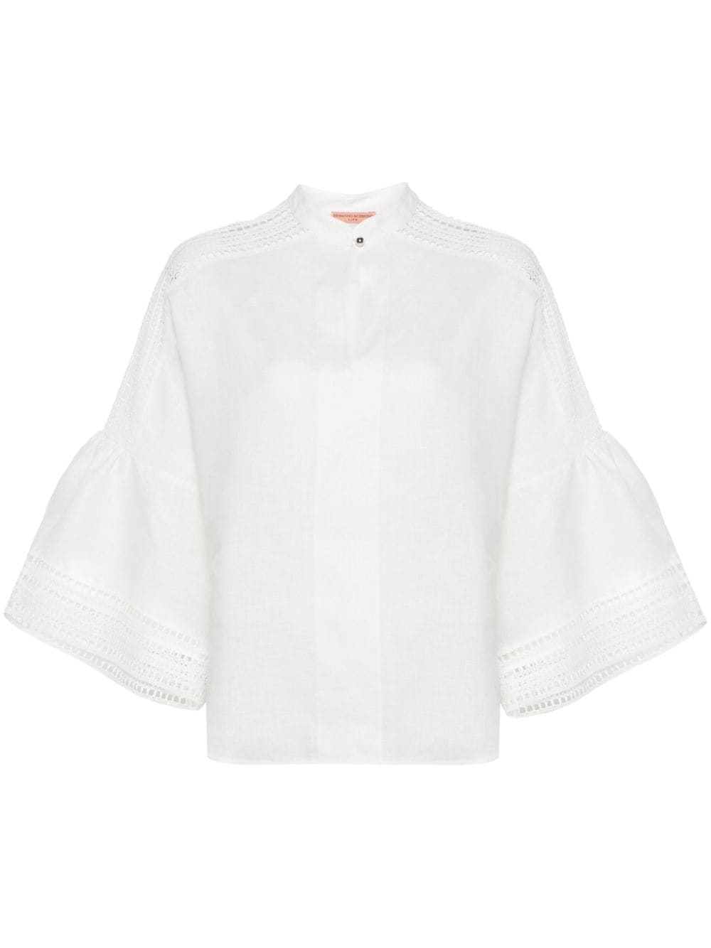 Ermanno Scervino lace-trimmed linen blouse - White von Ermanno Scervino