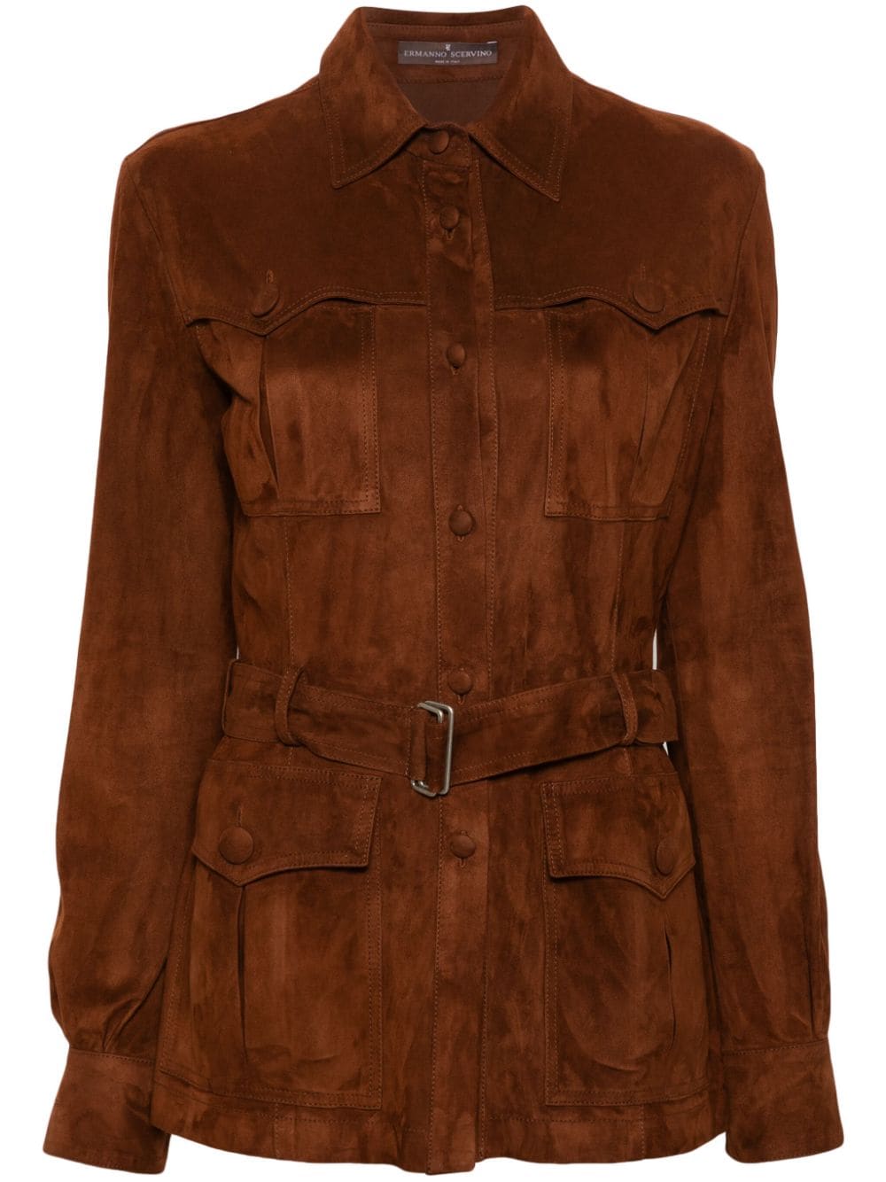 Ermanno Scervino lambskin jacket - Brown von Ermanno Scervino