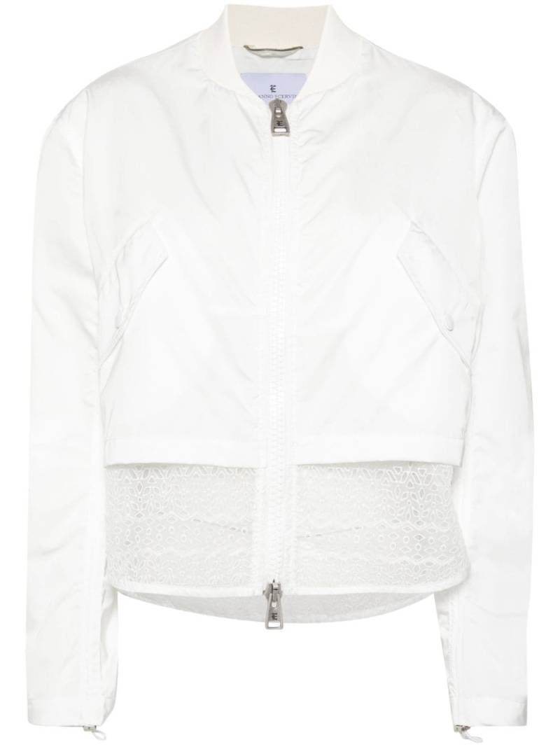 Ermanno Scervino layered design bomber jacket - Neutrals von Ermanno Scervino