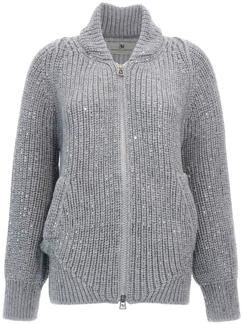 Ermanno Scervino merino wool cardigan - Grey von Ermanno Scervino