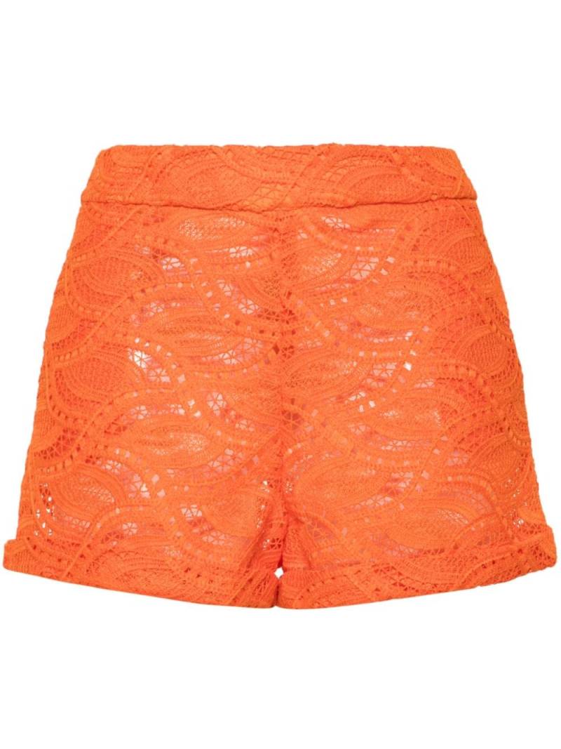 Ermanno Scervino open-knit mini shorts - Orange von Ermanno Scervino