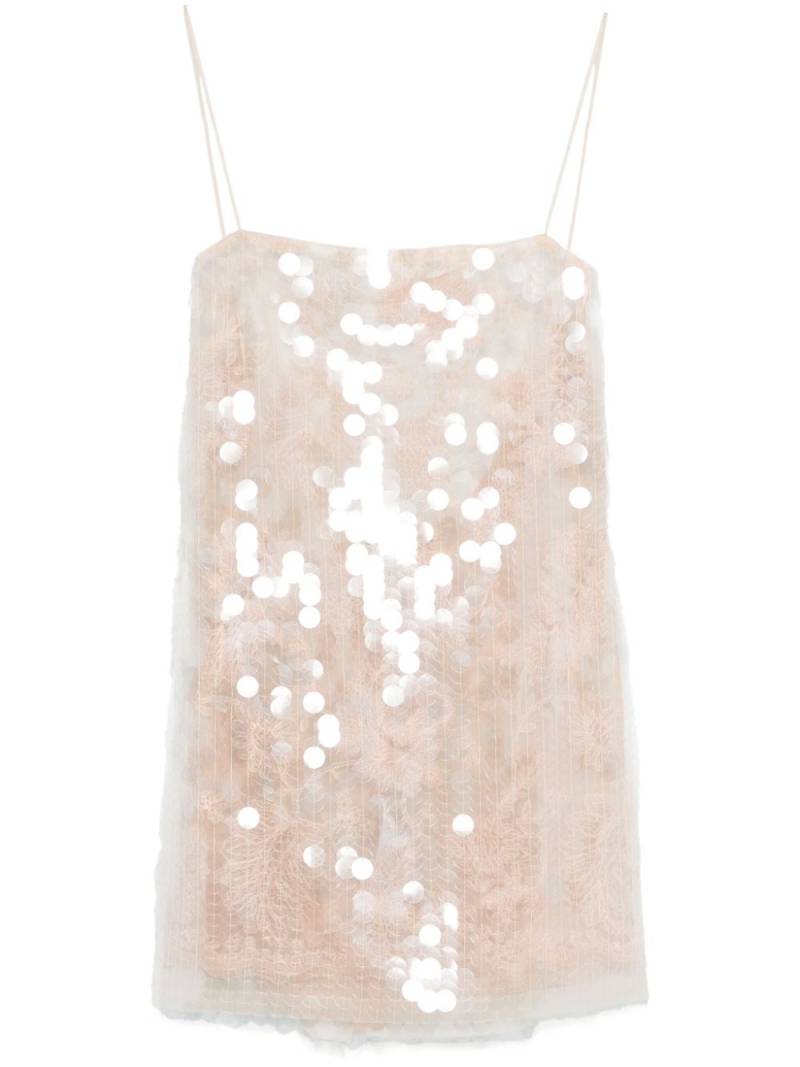 Ermanno Scervino paillete-embellished mini dress - Neutrals von Ermanno Scervino