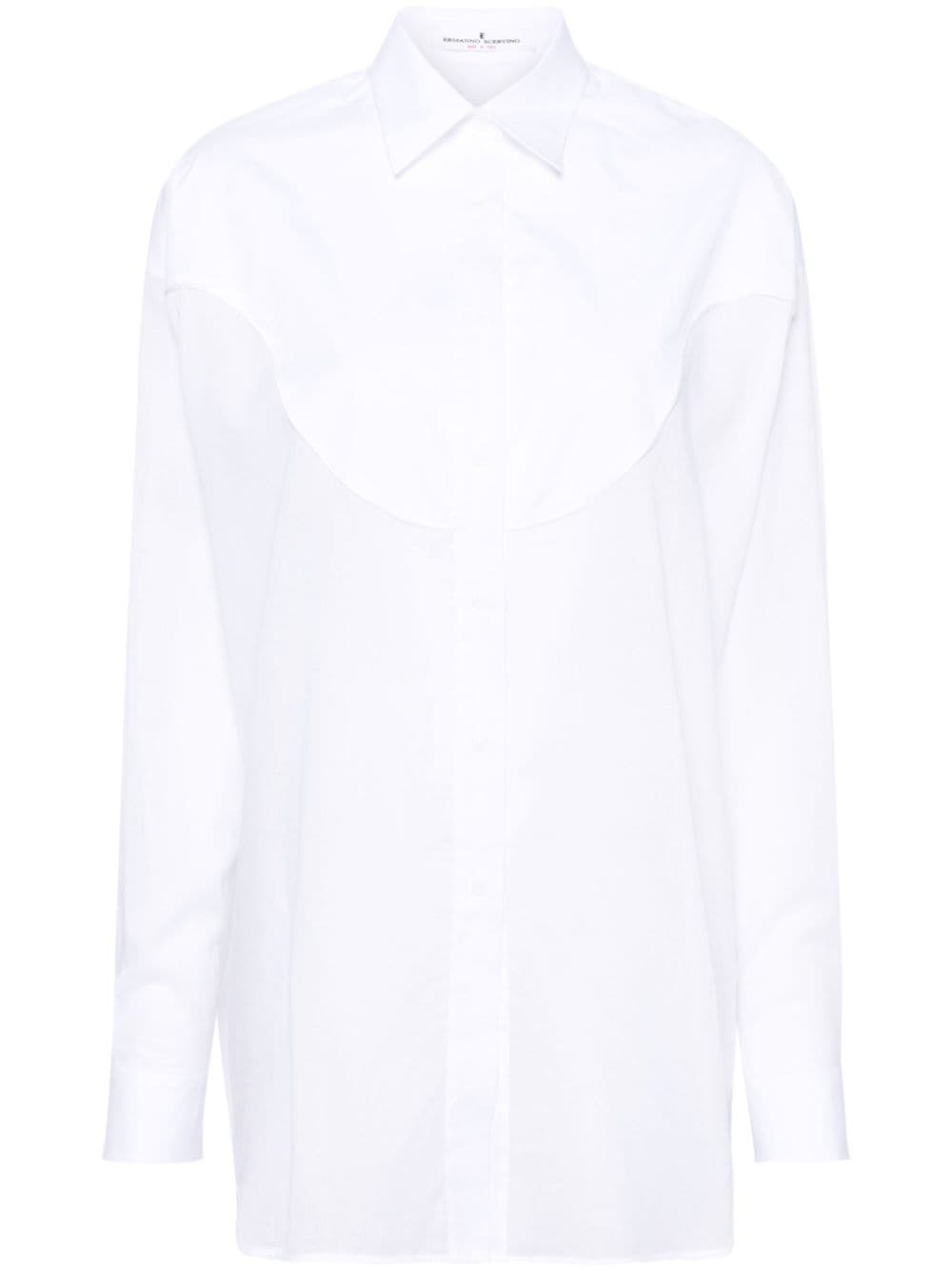 Ermanno Scervino panelled cotton shirt - White von Ermanno Scervino