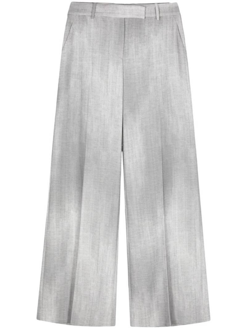 Ermanno Scervino printed pressed-crease straight trousers - Grey von Ermanno Scervino