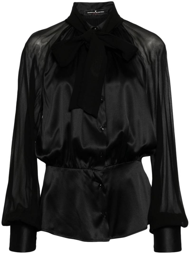 Ermanno Scervino puff-sleeves buttoned shirt - Black von Ermanno Scervino