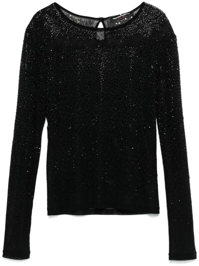 Ermanno Scervino rhinestone-embellished top - Black von Ermanno Scervino