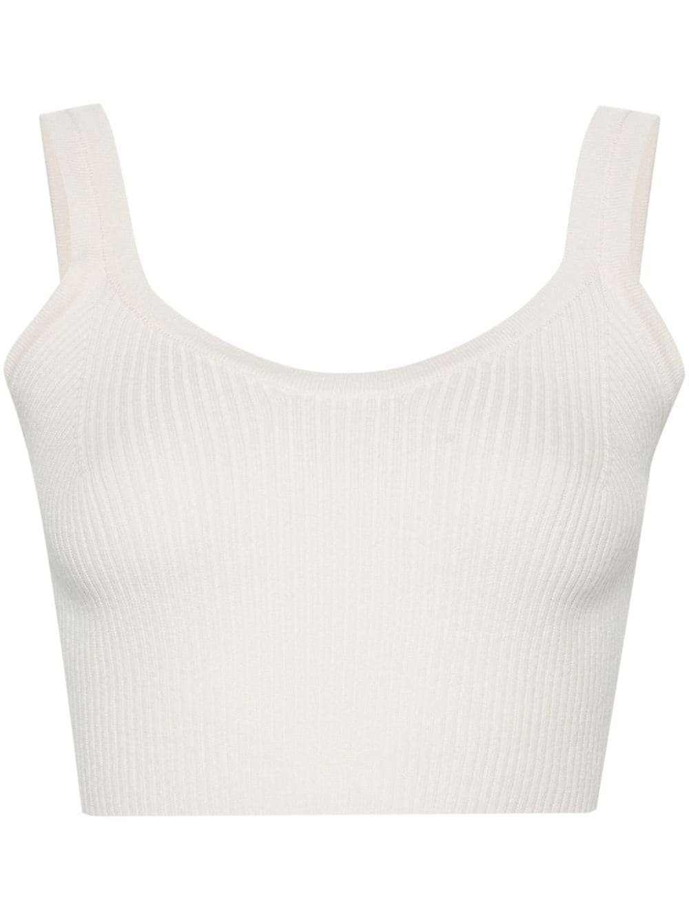 Ermanno Scervino ribbed cropped top - Neutrals von Ermanno Scervino