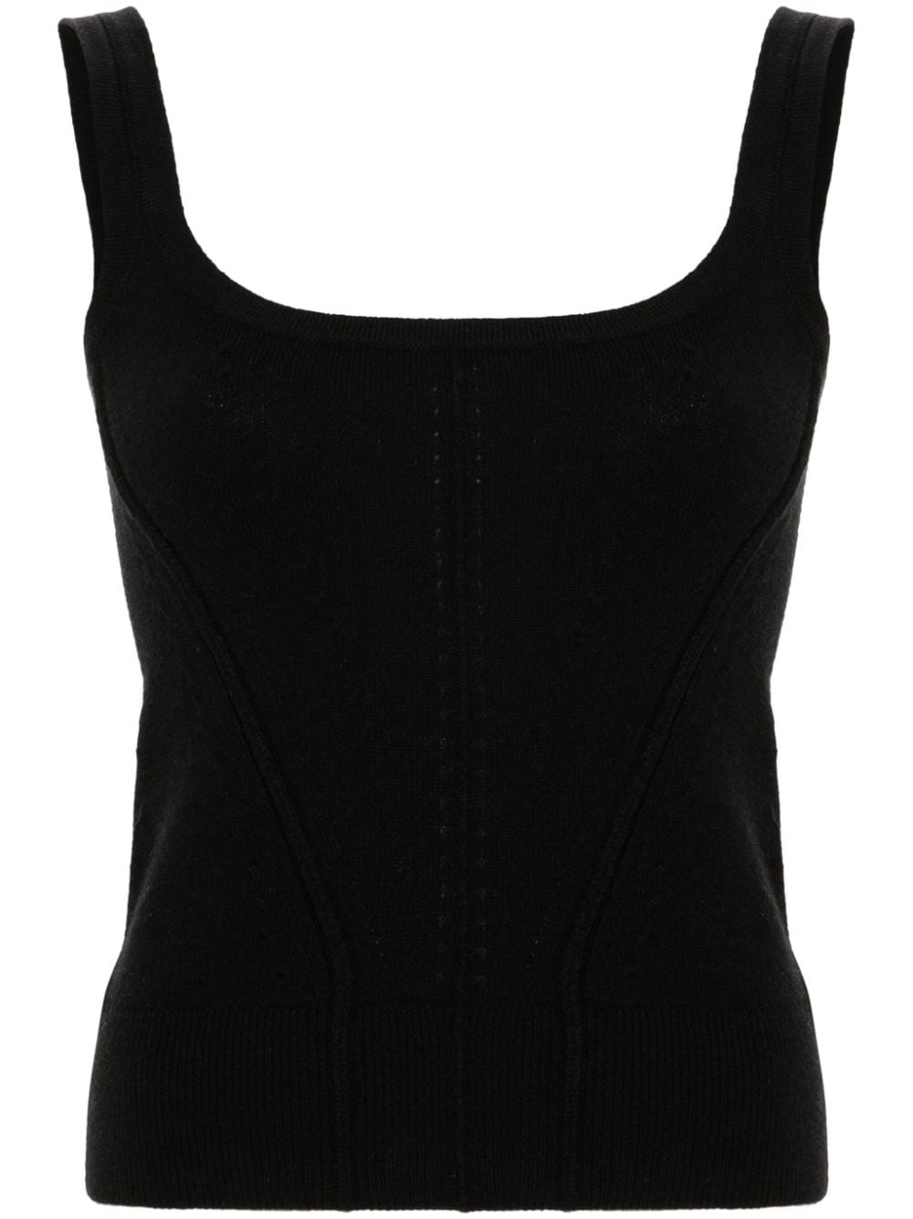 Ermanno Scervino ribbed-knit tank top - Black von Ermanno Scervino