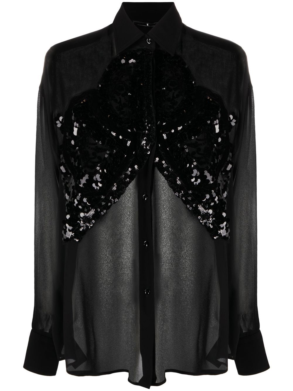 Ermanno Scervino sequin-embellished blouse - Black von Ermanno Scervino