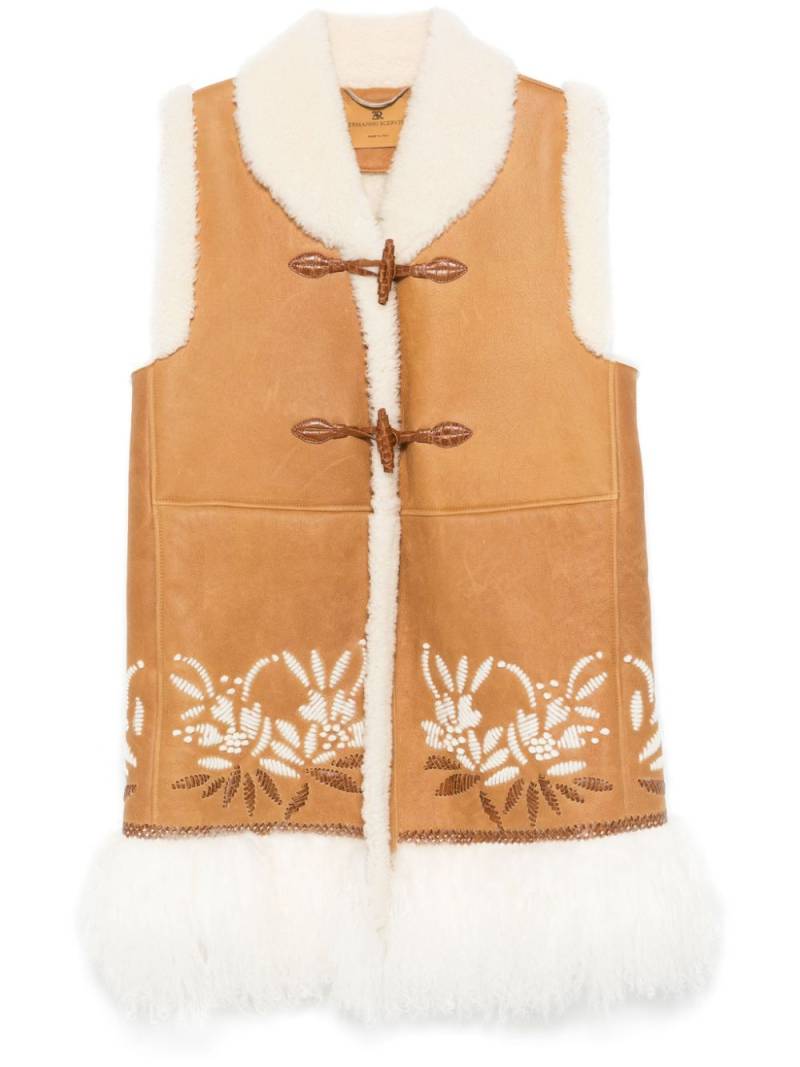 Ermanno Scervino shearling-trim coat - Neutrals von Ermanno Scervino