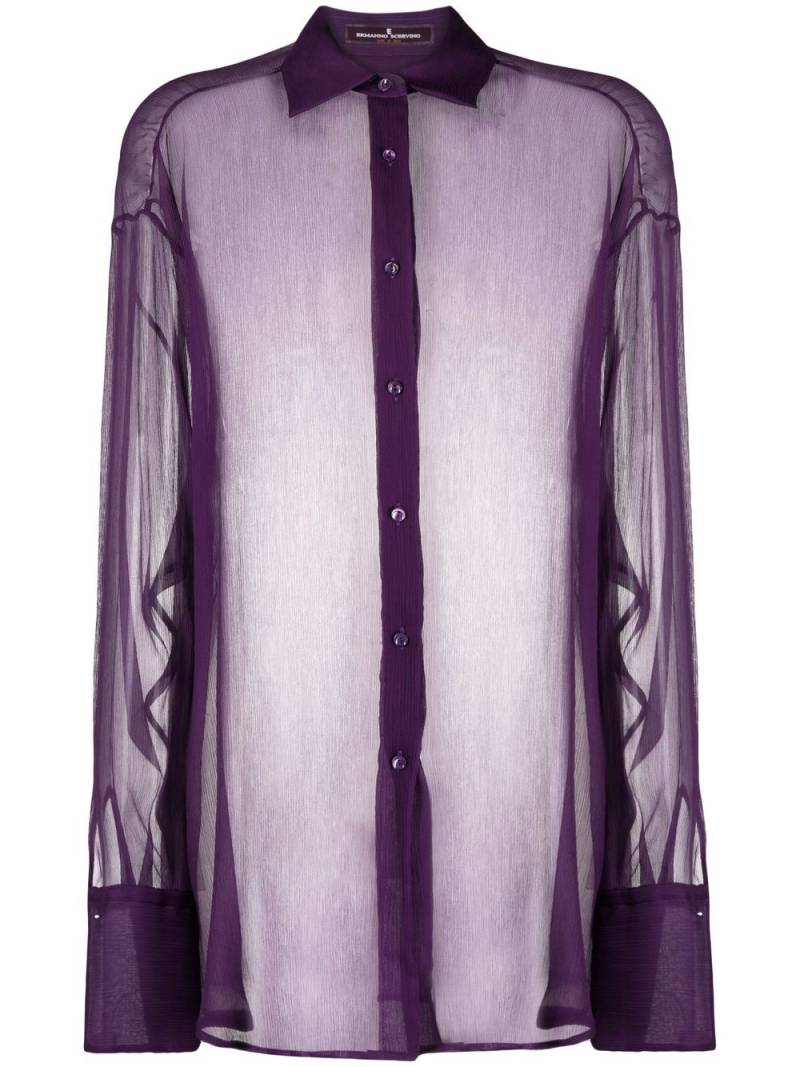 Ermanno Scervino sheer silk blouse - Purple von Ermanno Scervino