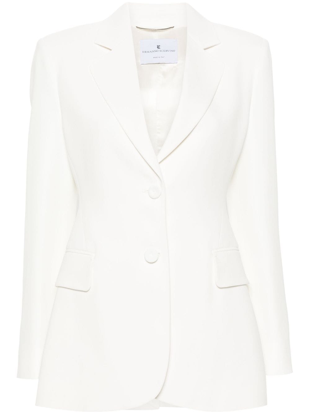 Ermanno Scervino single-breasted crepe blazer - White von Ermanno Scervino