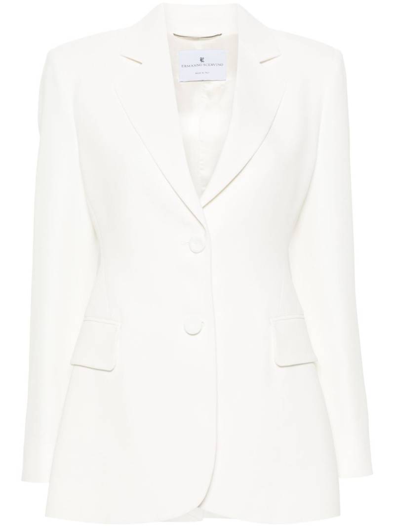 Ermanno Scervino single-breasted crepe blazer - White von Ermanno Scervino