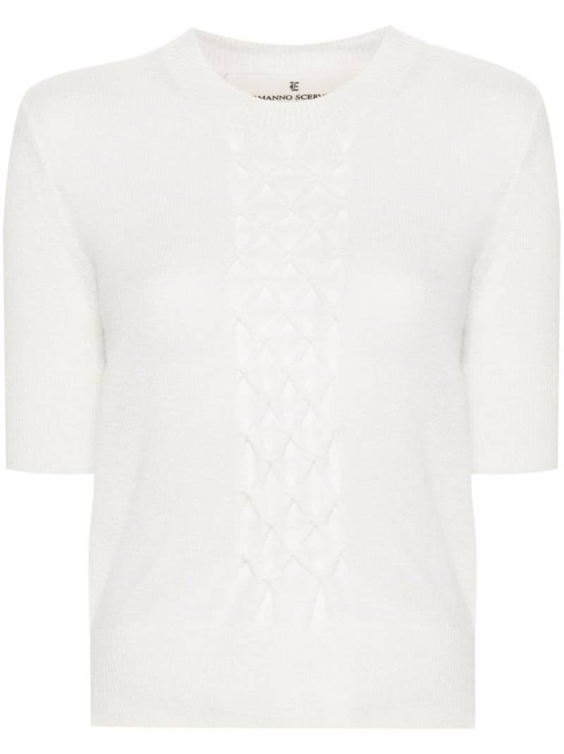 Ermanno Scervino smocking-detailed sweater - White von Ermanno Scervino