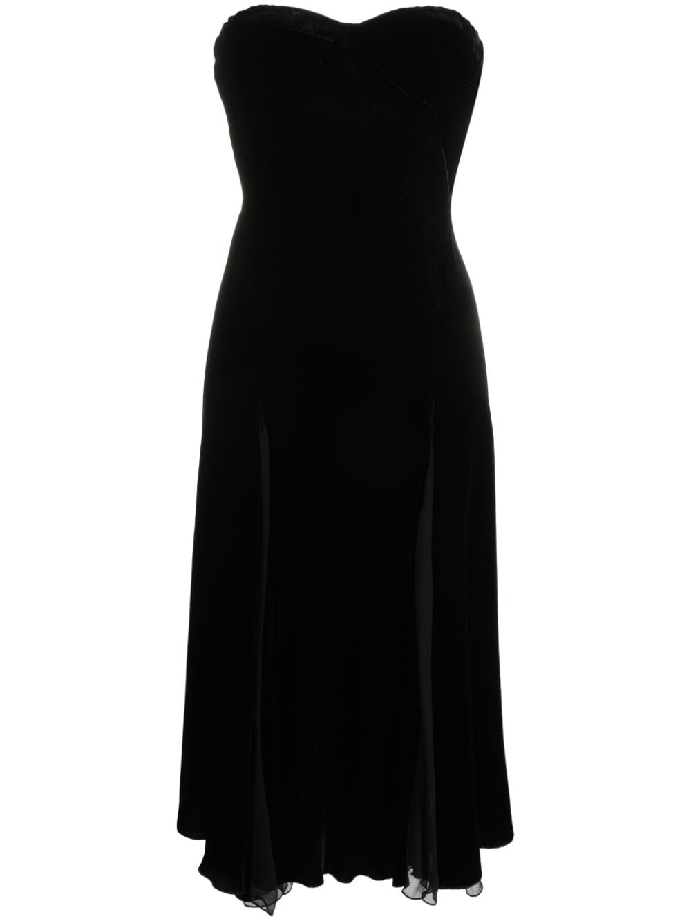 Ermanno Scervino strapless sweetheart-neck midi dress - Black von Ermanno Scervino