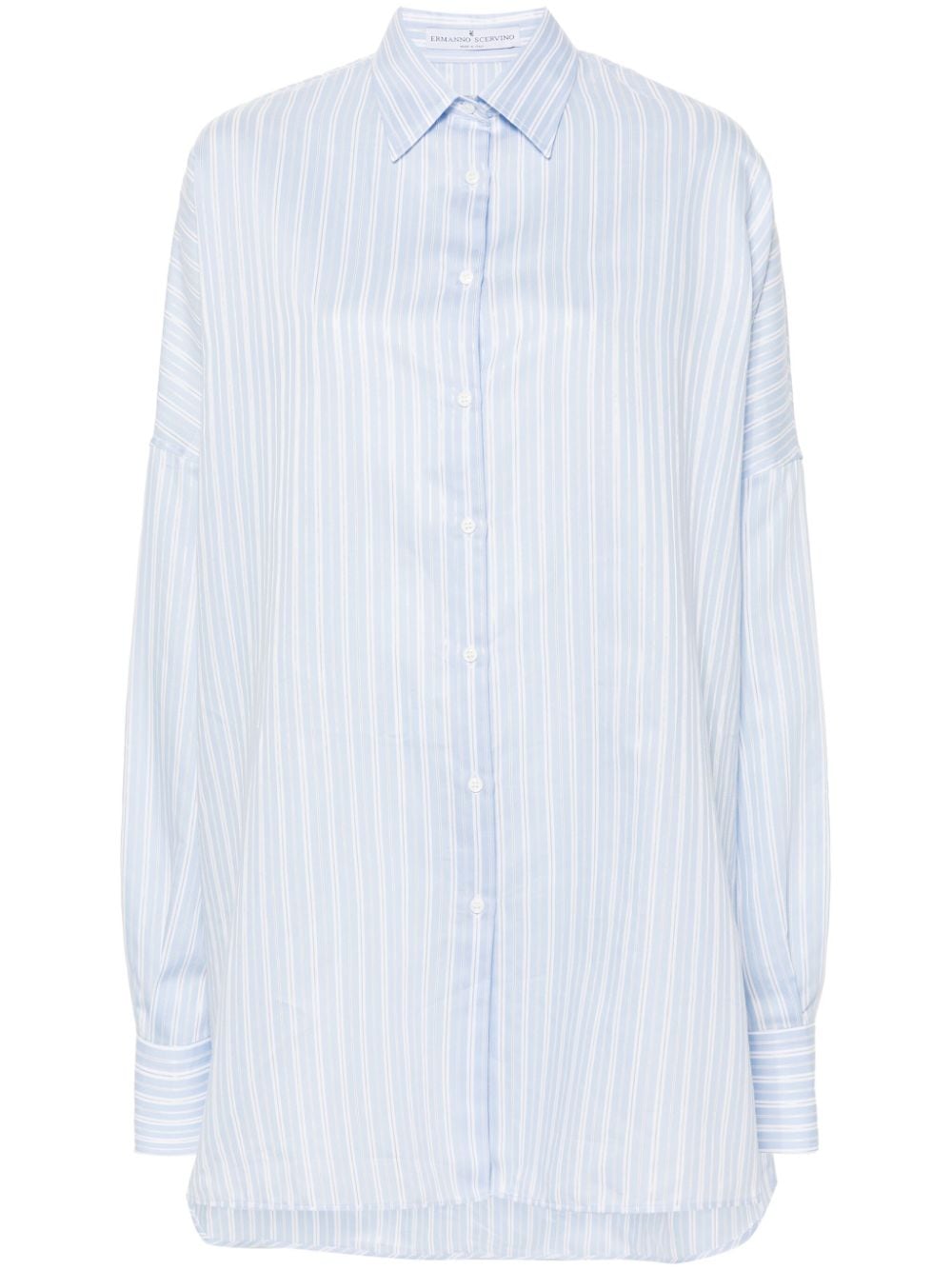 Ermanno Scervino striped batwing-sleeve shirt - Blue von Ermanno Scervino