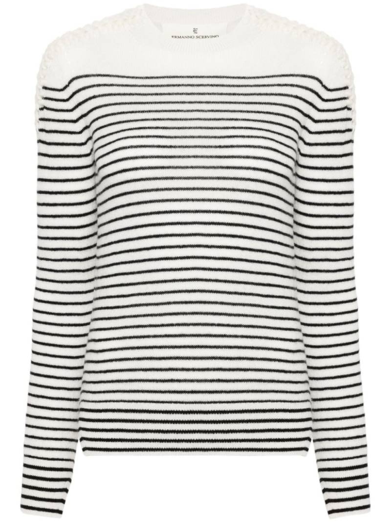 Ermanno Scervino striped jumper - White von Ermanno Scervino