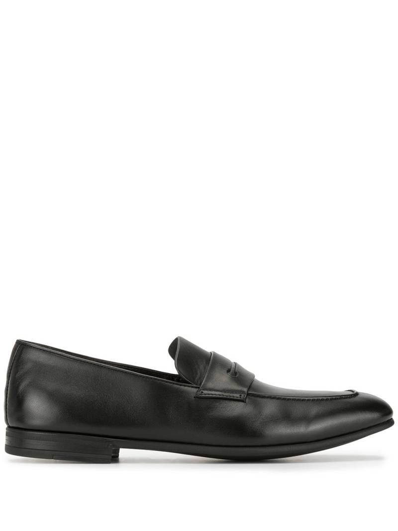 Zegna nappa leather penny loafers - Black von Zegna