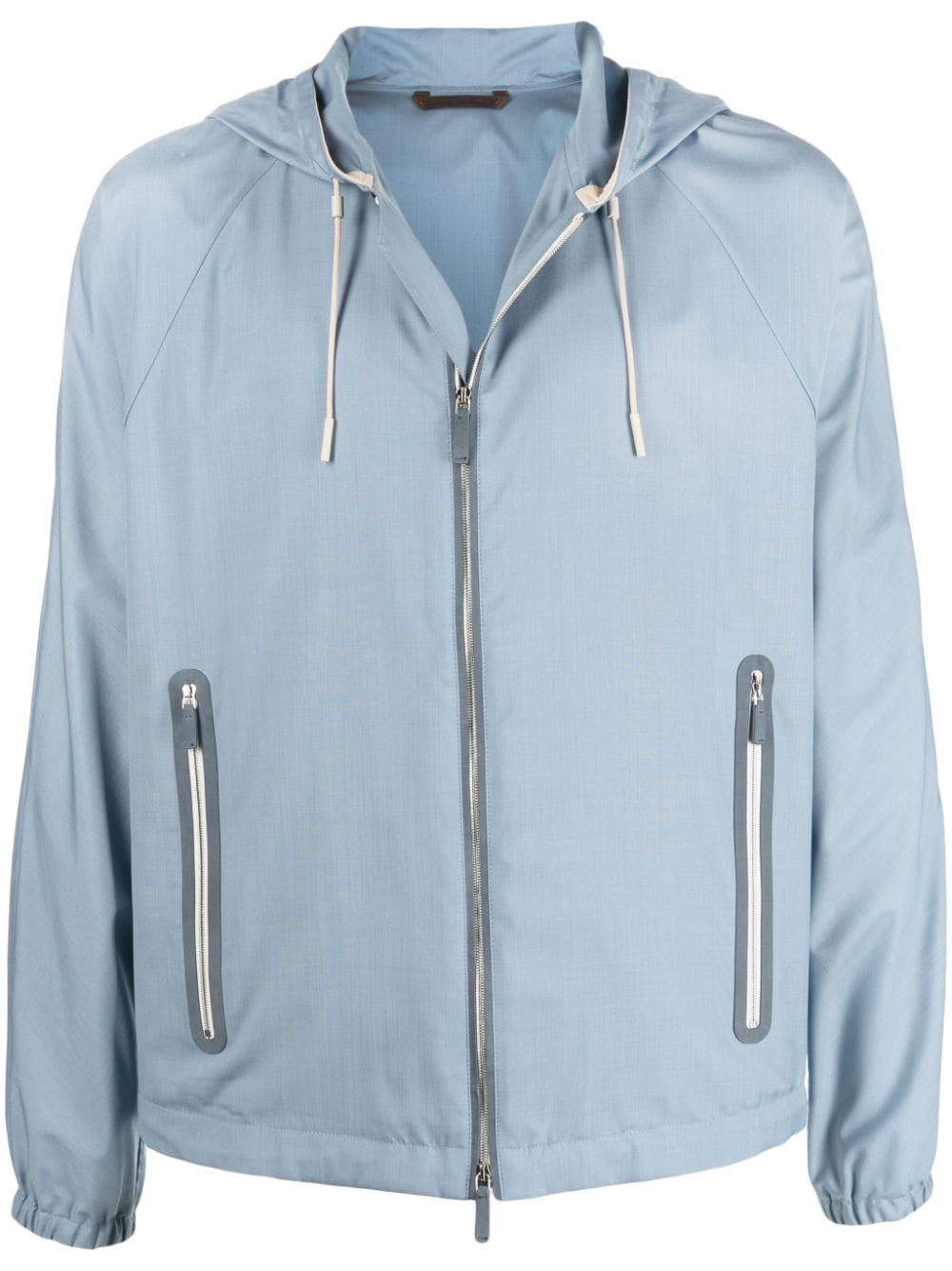 Zegna zip-front shell jacket - Blue von Zegna