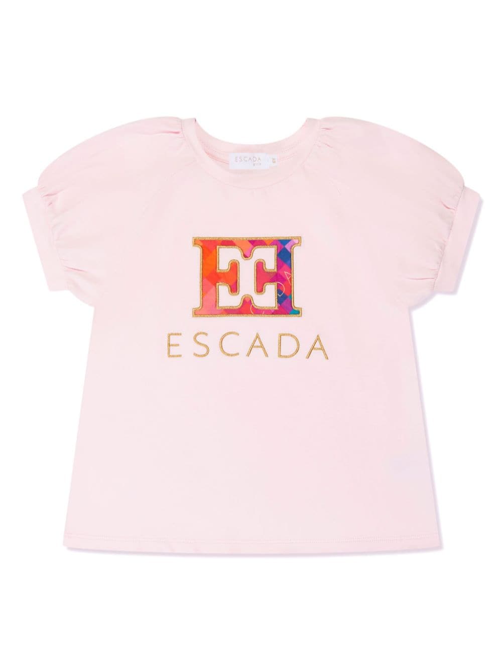 Escada Kids embroidered-logo T-shirt - Pink von Escada Kids