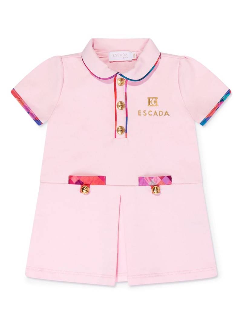 Escada Kids logo-embroidered dress - Pink von Escada Kids