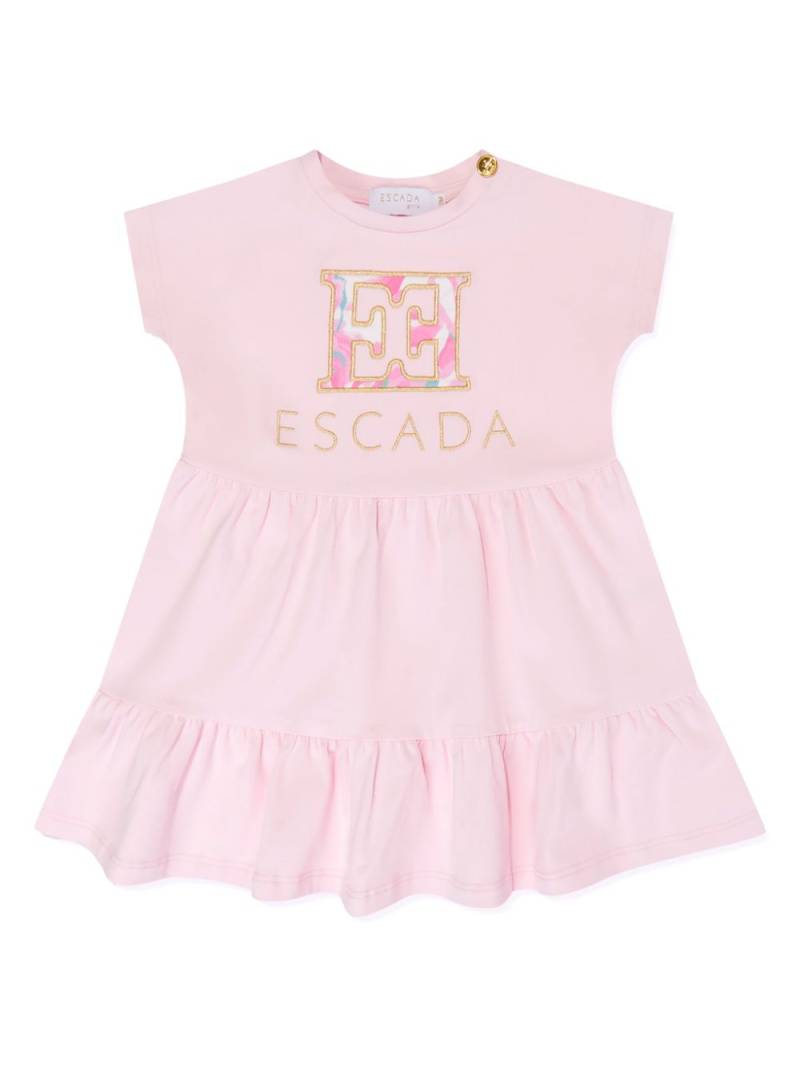 Escada Kids logo-embroidered peplum dress - Pink von Escada Kids