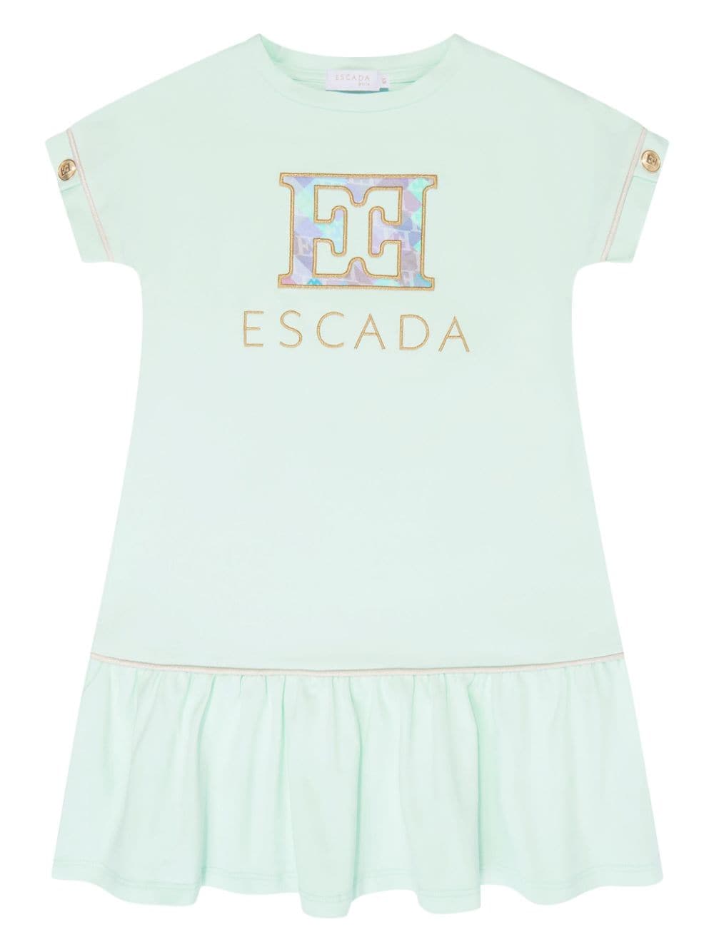 Escada Kids logo-print dress - Blue von Escada Kids