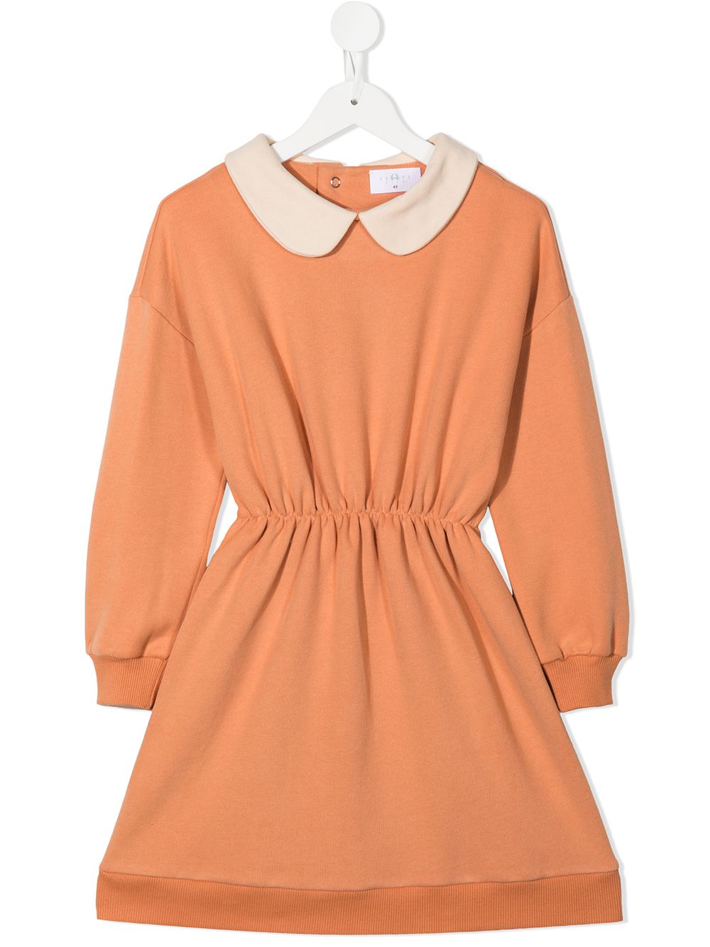 Eshvi Kids peter-pan collar midi dress - Orange von Eshvi Kids