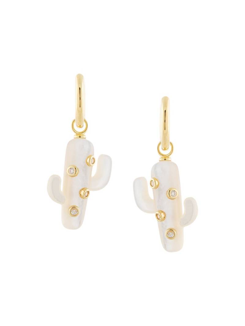 Eshvi cactus charm earrings - White von Eshvi