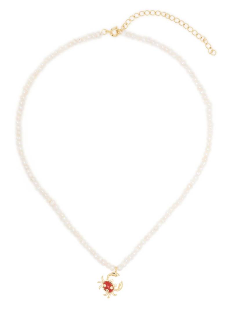 Eshvi pearl crab necklace - Neutrals von Eshvi