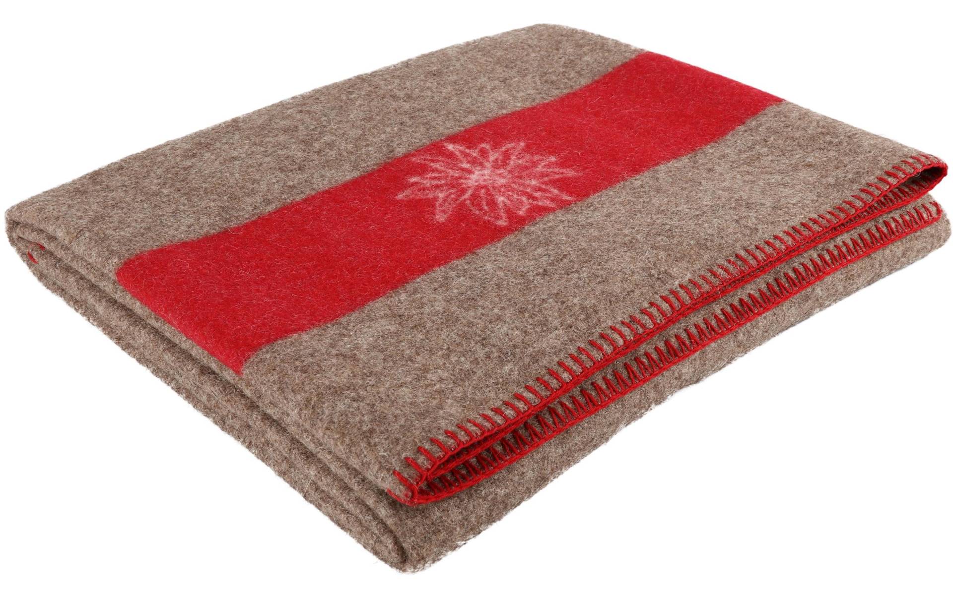 Eskimo Wohndecke »Edelweiss 140 x 200 cm, Braun/Rot« Eskimo Wohndecke »Edelweiss 140 x 200 cm, Braun/Rot« von Eskimo