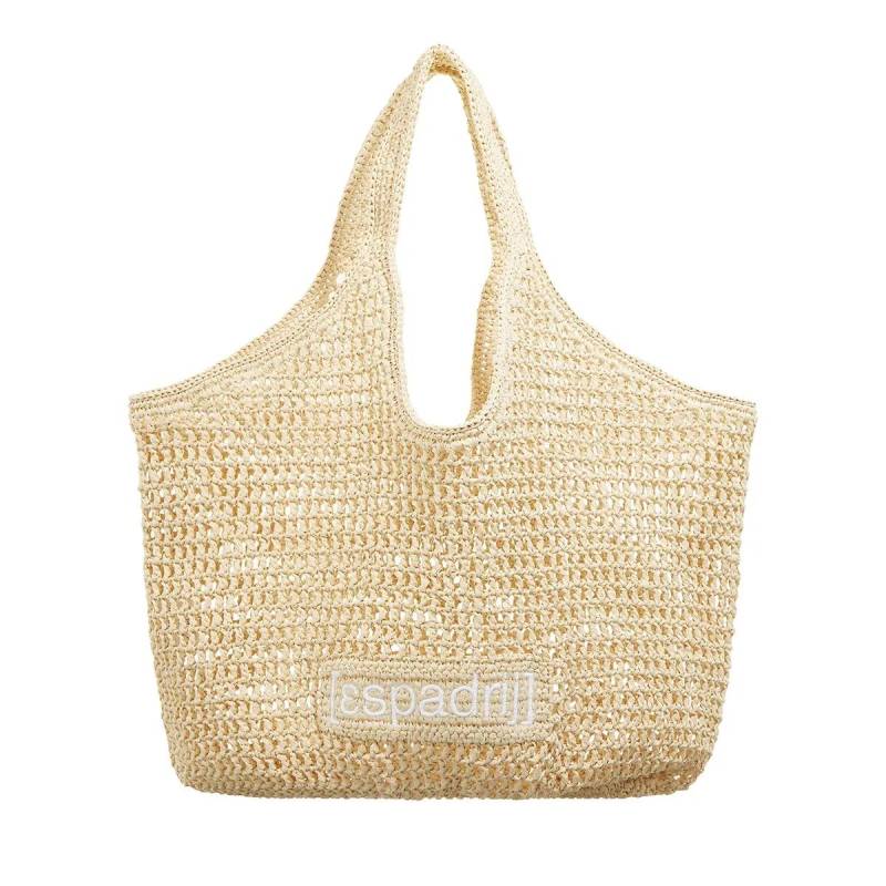 Espadrij l’originale Schultertasche - Raffia Shopper Bag - Gr. unisize - in Beige - für Damen von Espadrij l’originale