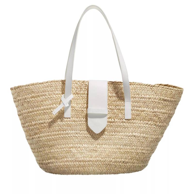 Espadrij l’originale Schultertasche - Palm Basket Luxe Buckle - Gr. unisize - in Beige - für Damen von Espadrij l’originale