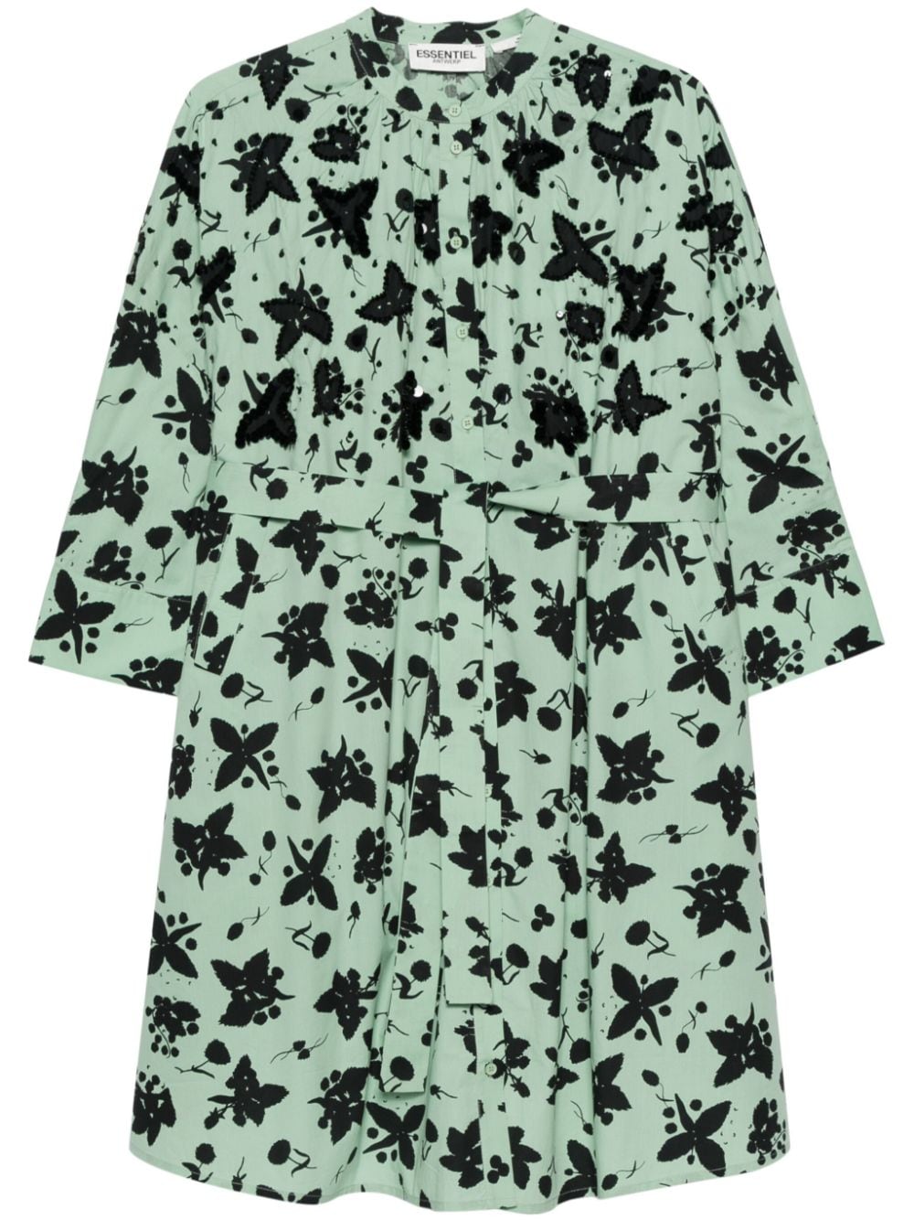 Essentiel Antwerp Facie floral-print shirt dress - Green von Essentiel Antwerp