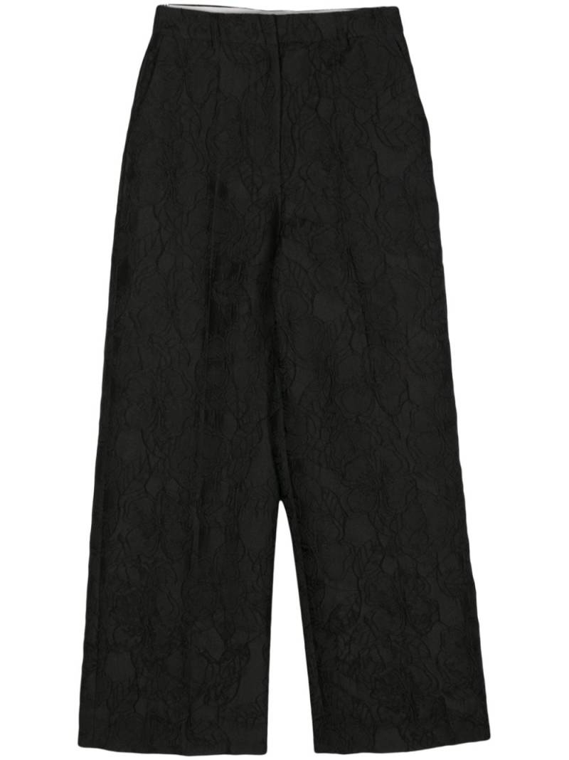 Essentiel Antwerp Fling floral-jacquard palazzo pants - Black von Essentiel Antwerp